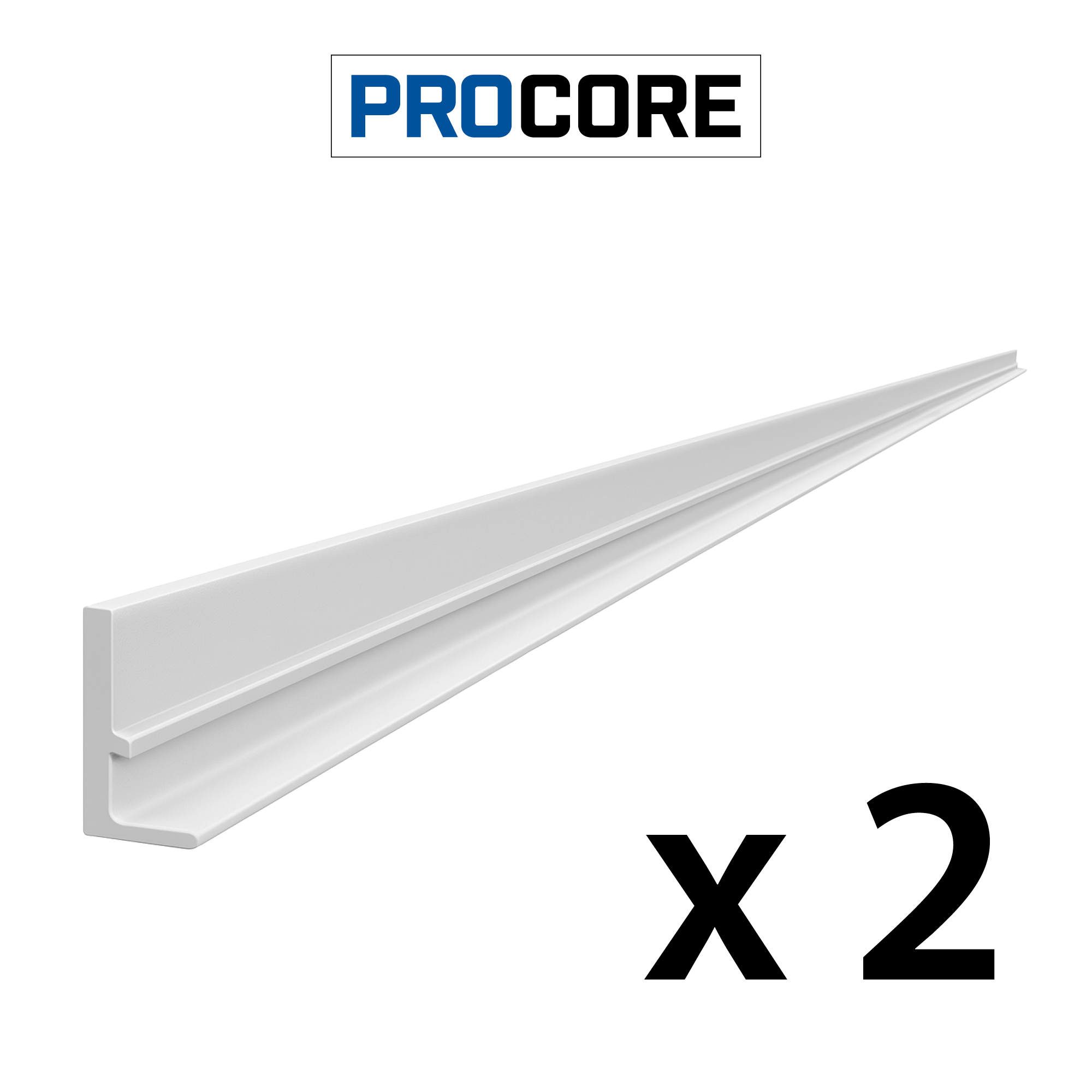 PROCORE – Ensemble de moulures supérieures en PVC de 8 pi