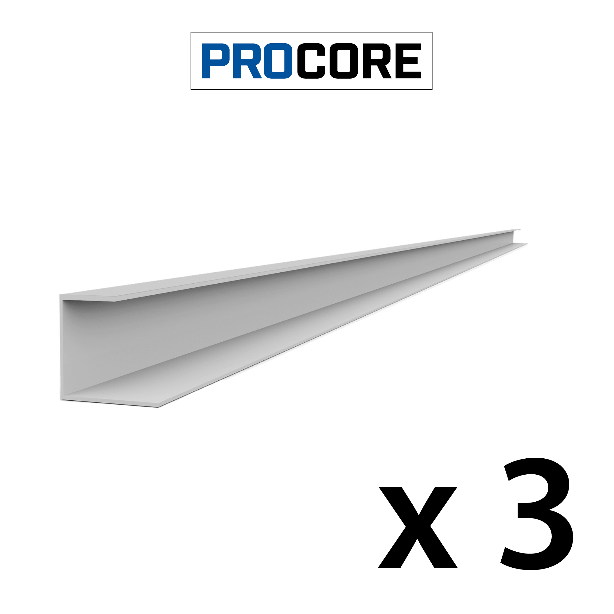 PROCORE – Ensemble de moulures latérales en PVC de 8 pi
