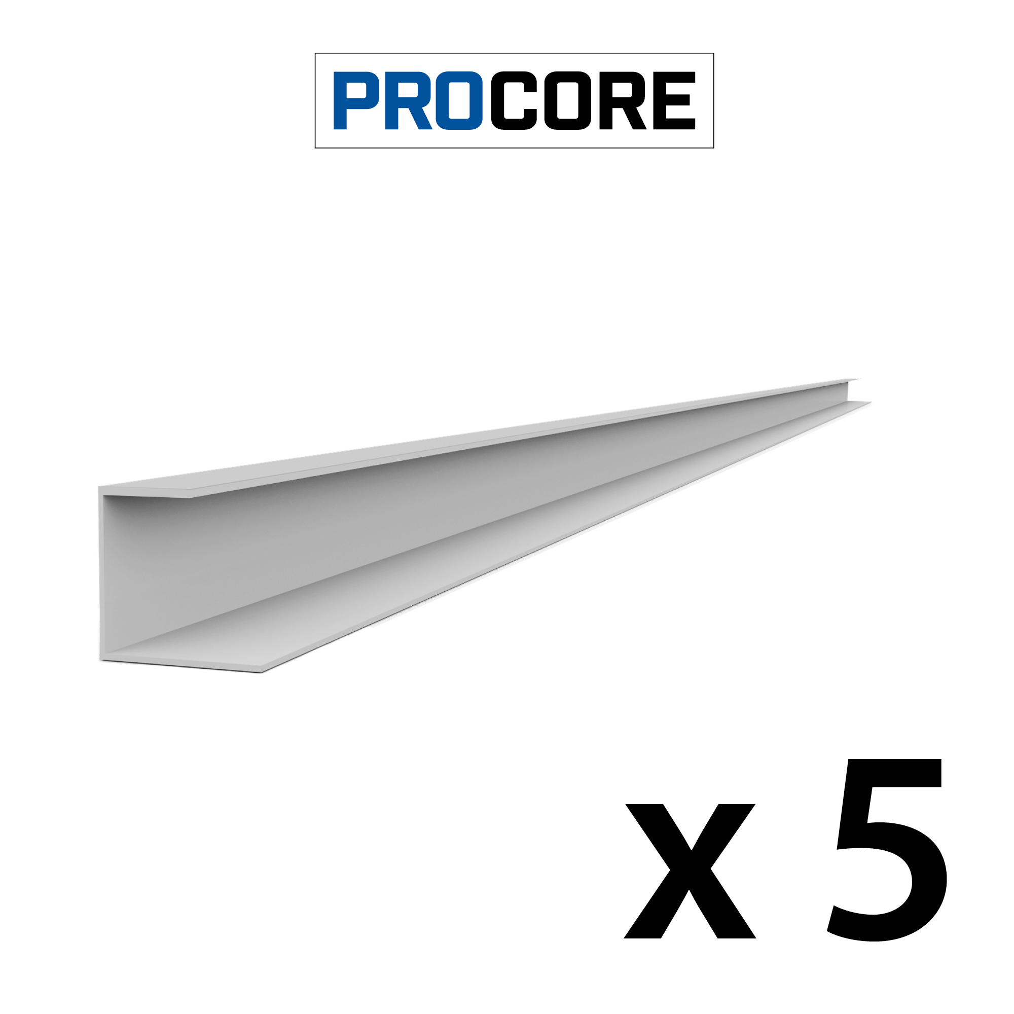 PROCORE – Ensemble de moulures latérales en PVC de 8 pi