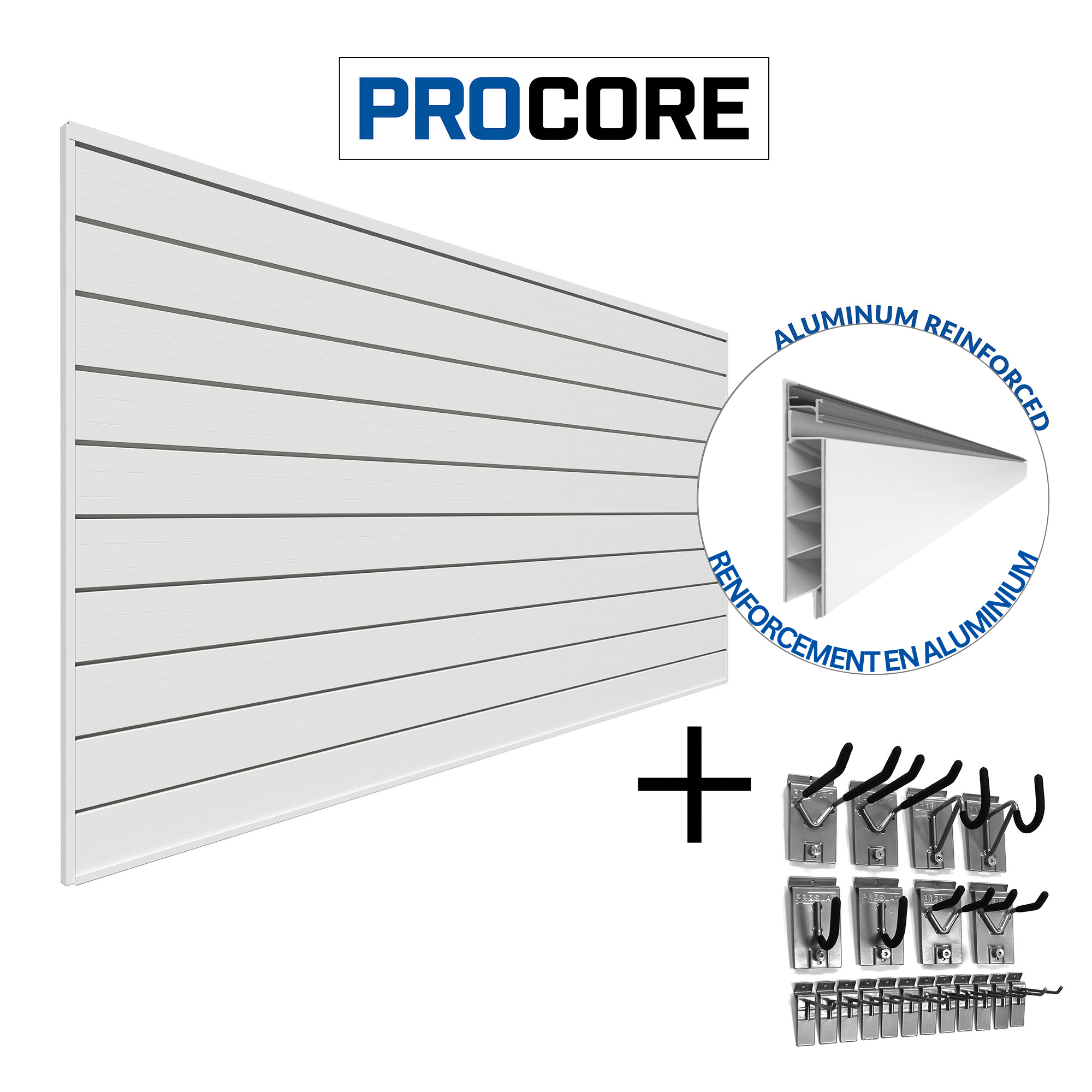 PROCORE – Ensemble de panneaux avec 20 crochets