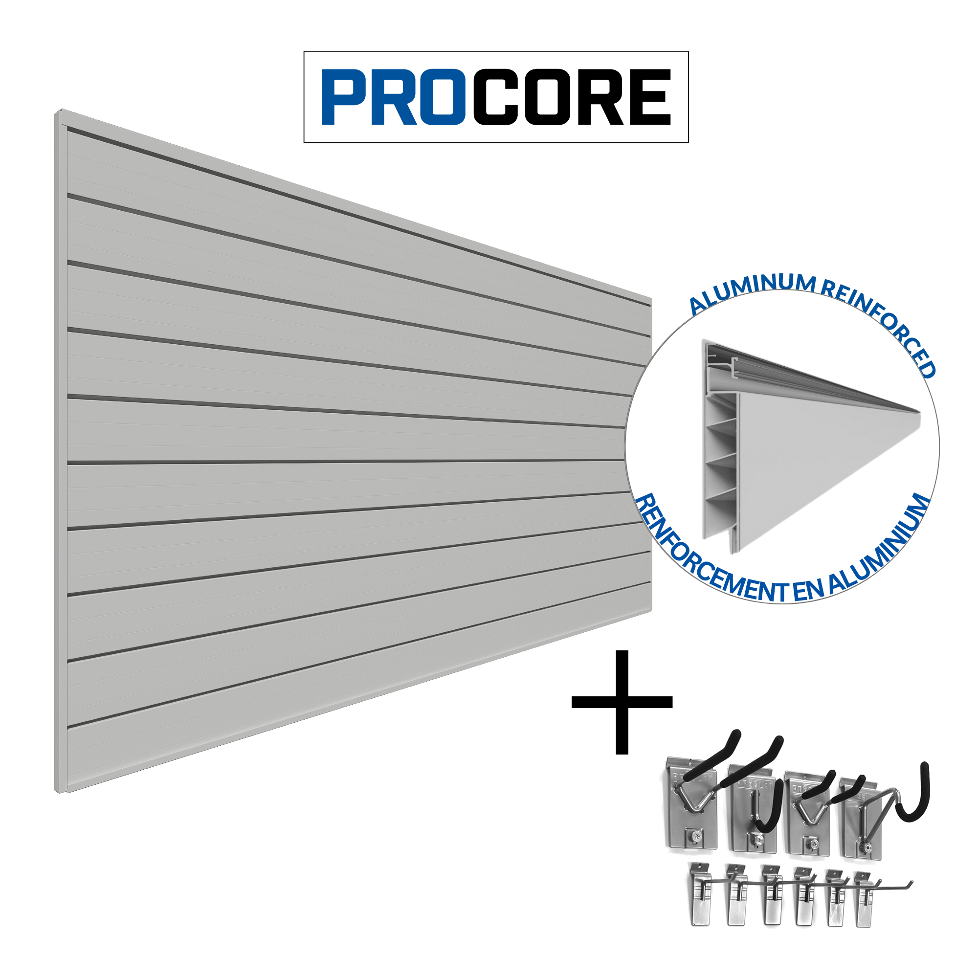 PROCORE – Ensemble de panneaux avec 10 crochets