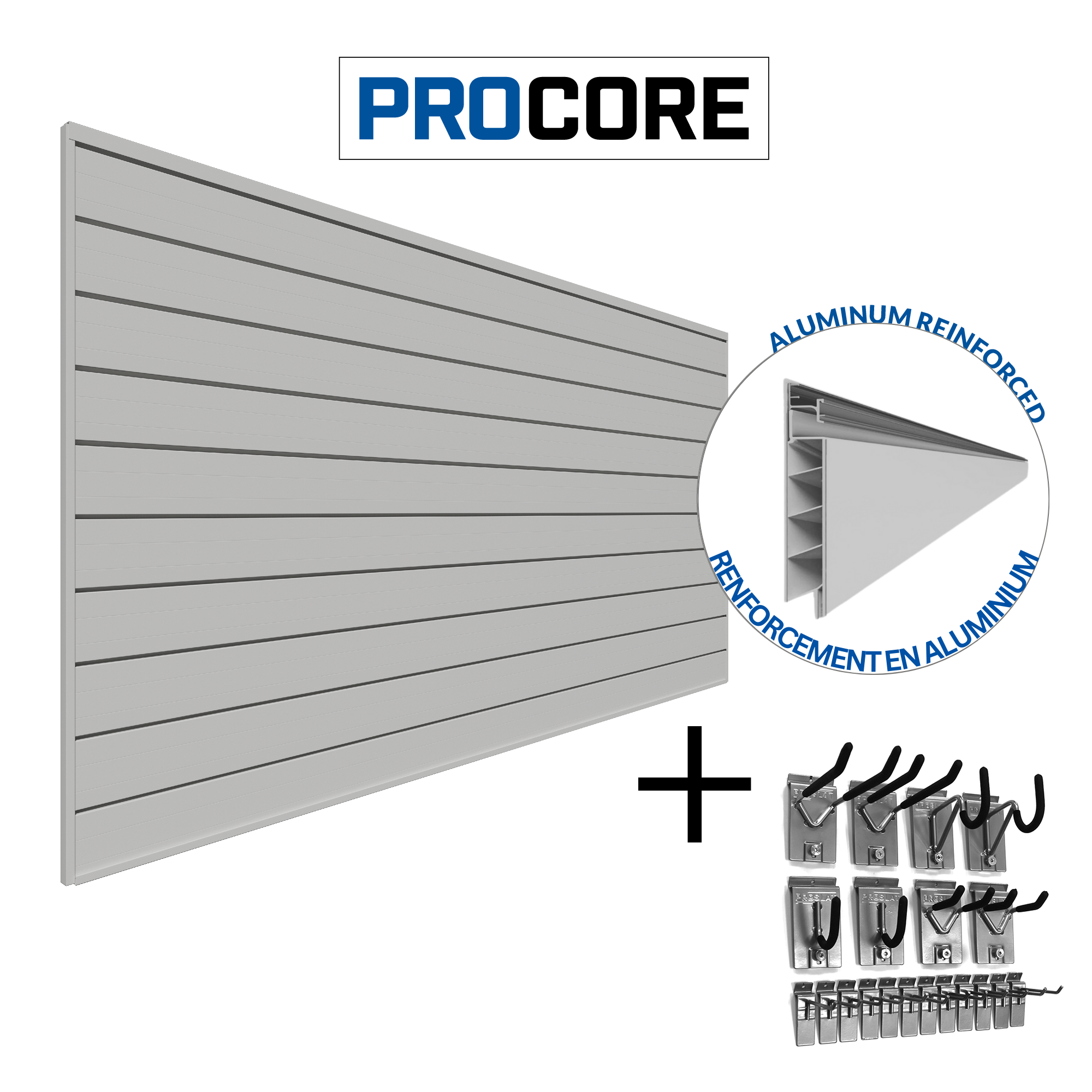 PROCORE – Ensemble de panneaux avec 20 crochets