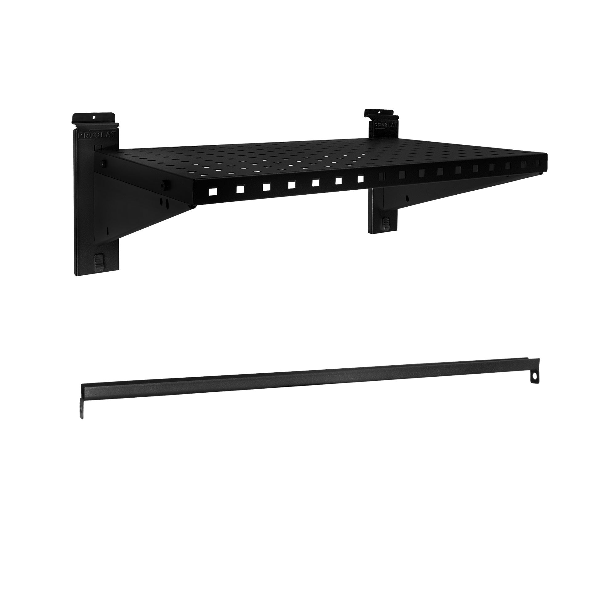 STEALTH 24 in. Heavy Duty Metal Shelf with Clothing Pole