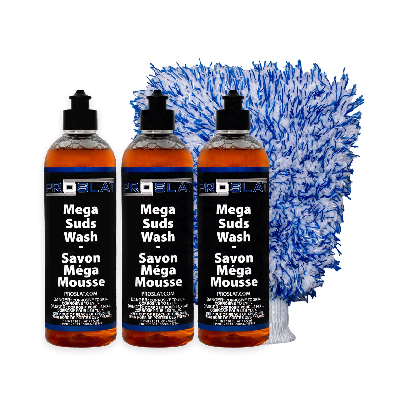 Mega Suds 3 Pack with Wash Mitt