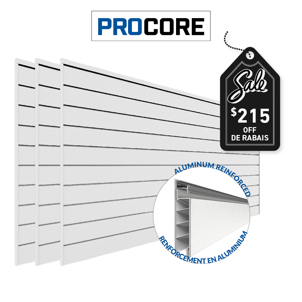 PROCORE – Panneaux en PVC de 4 pi x 8 pi – Ensemble de 3 – 96 pieds carrés