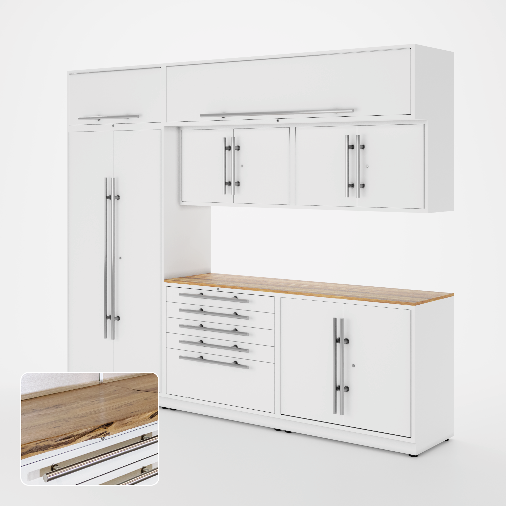 Armoires LUX – Ensemble de 10 pieds – MAX – Modules supérieurs