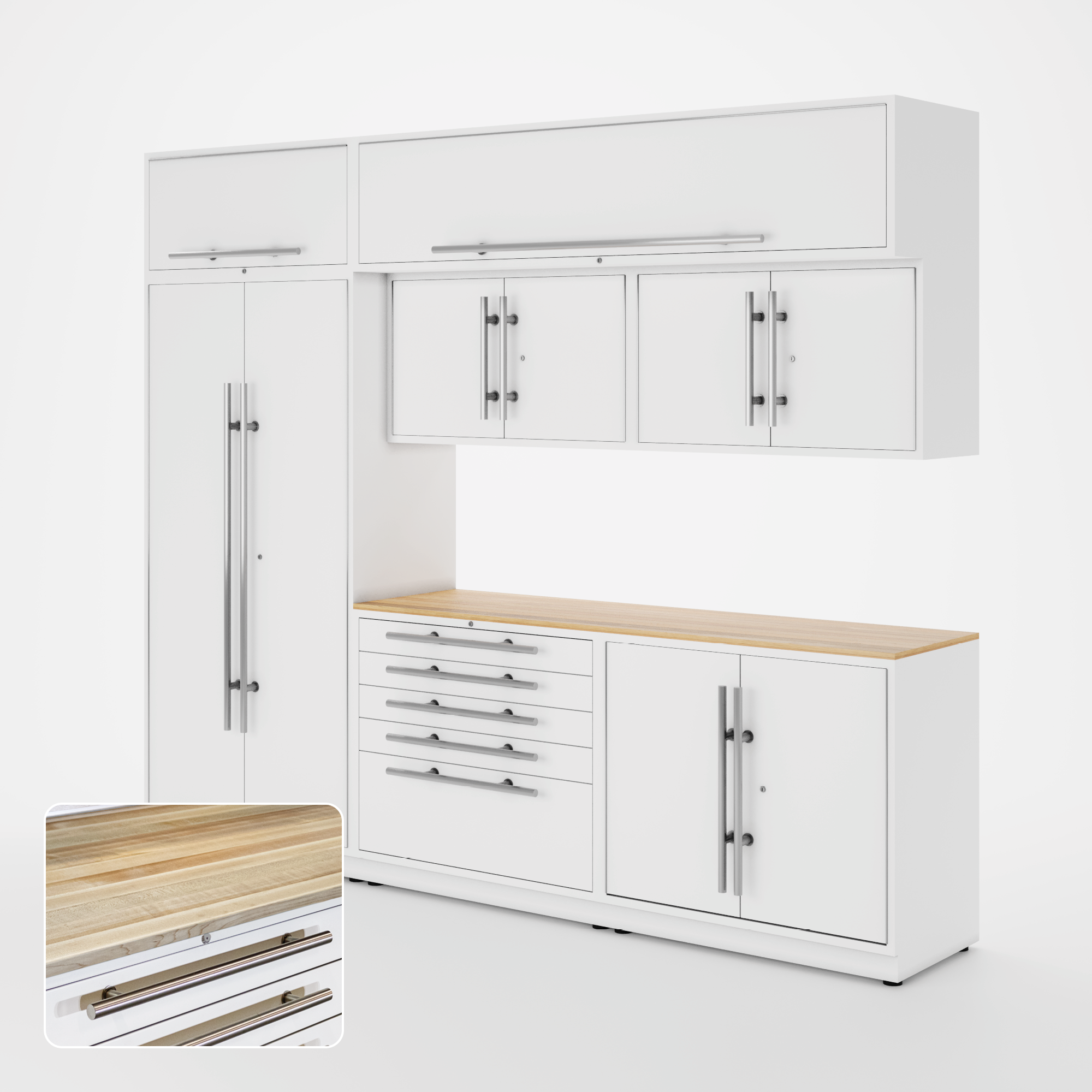 Armoires LUX – Ensemble de 10 pieds – MAX – Modules supérieurs