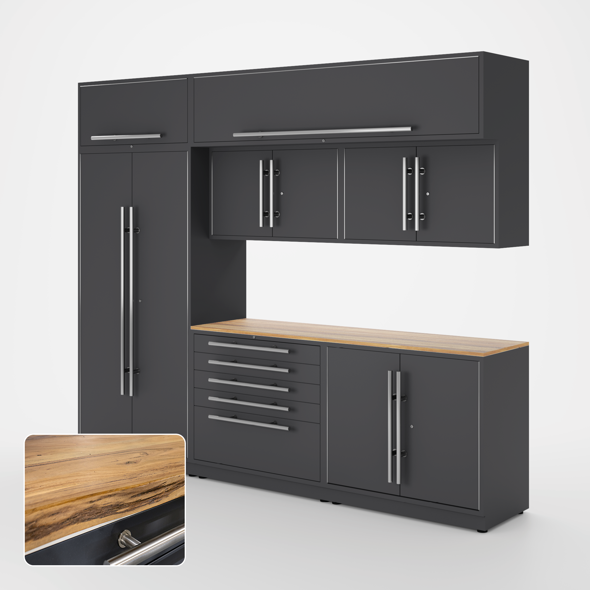 Armoires LUX – Ensemble de 10 pieds – MAX – Modules supérieurs