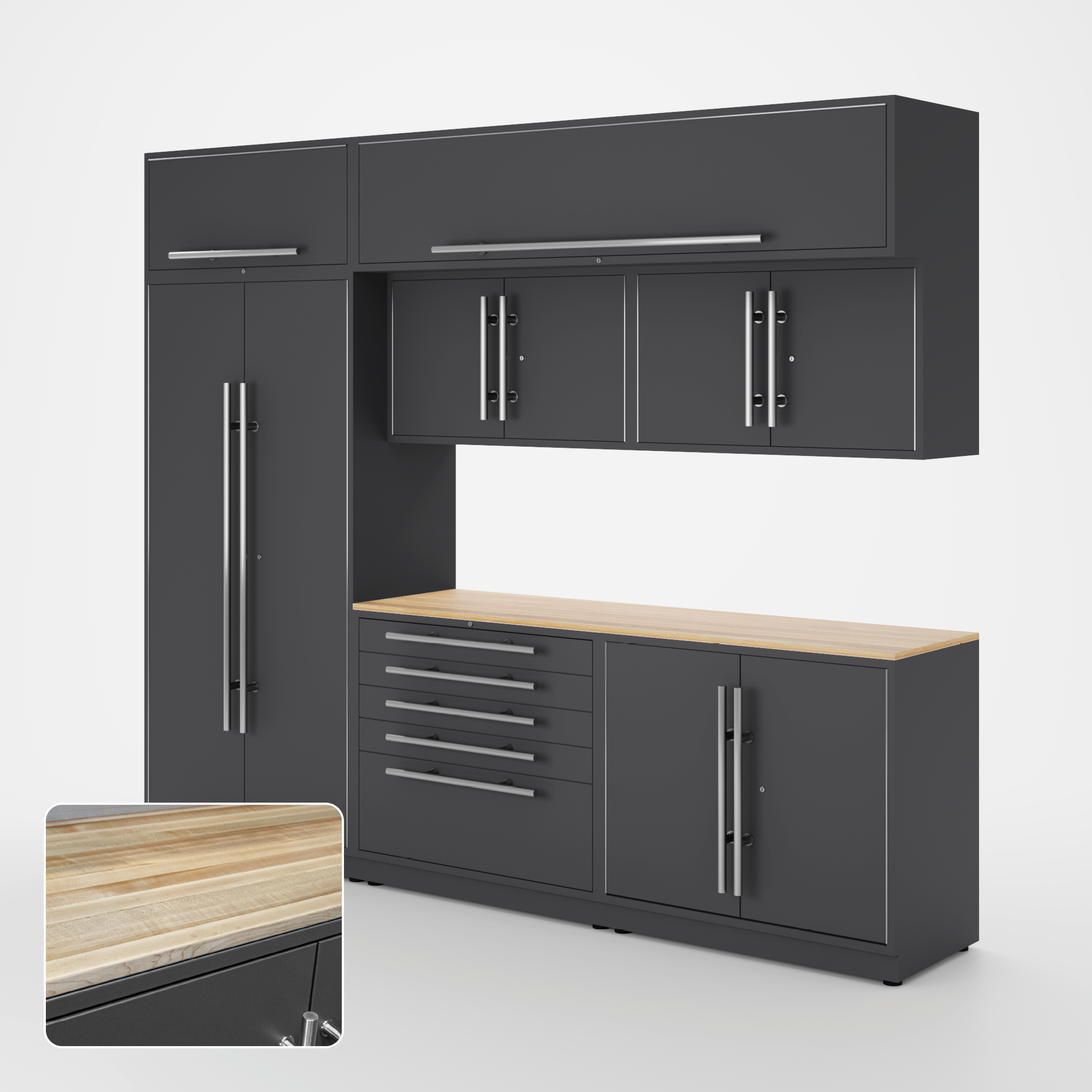 Armoires LUX – Ensemble de 10 pieds – MAX – Modules supérieurs