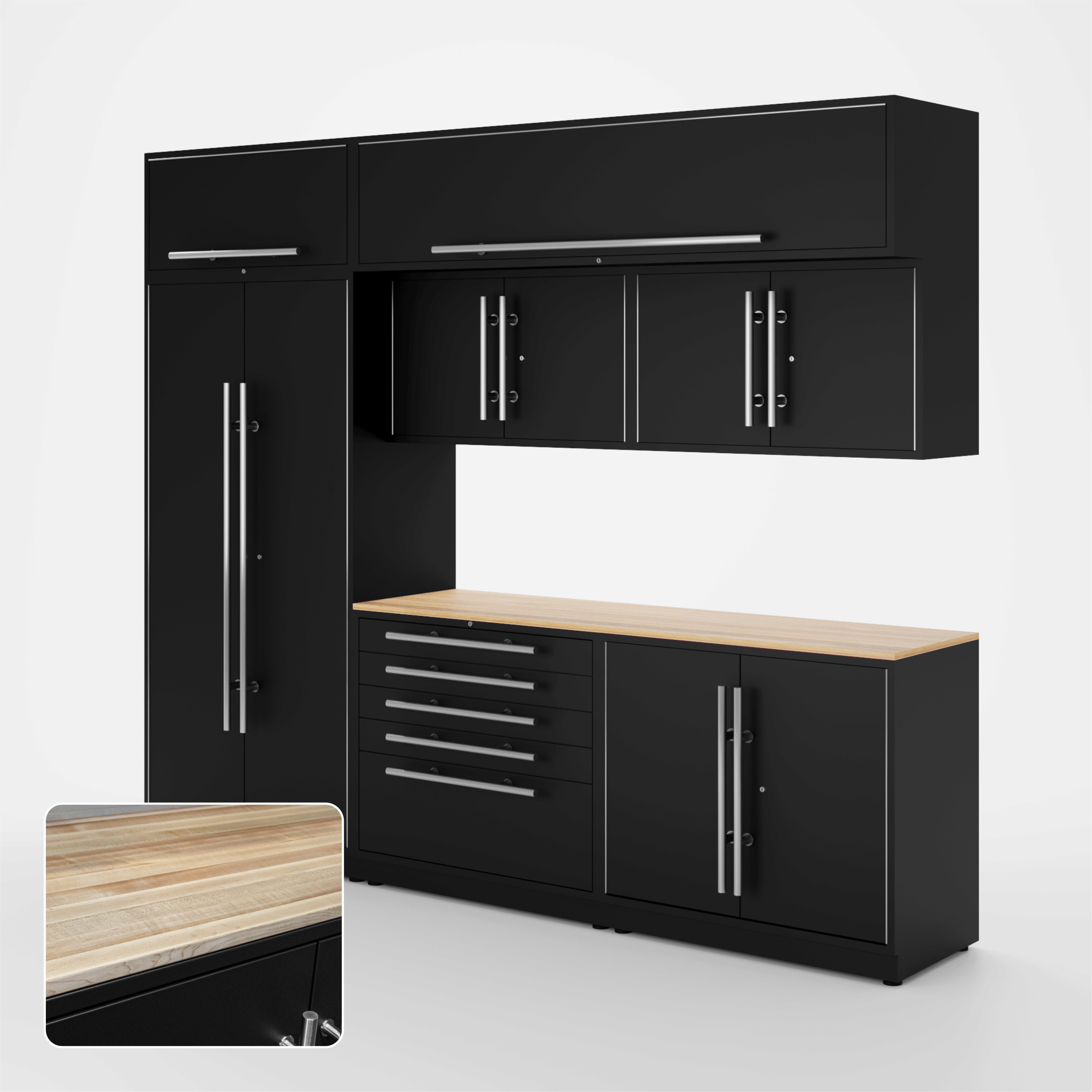 Armoires LUX – Ensemble de 10 pieds – MAX – Modules supérieurs