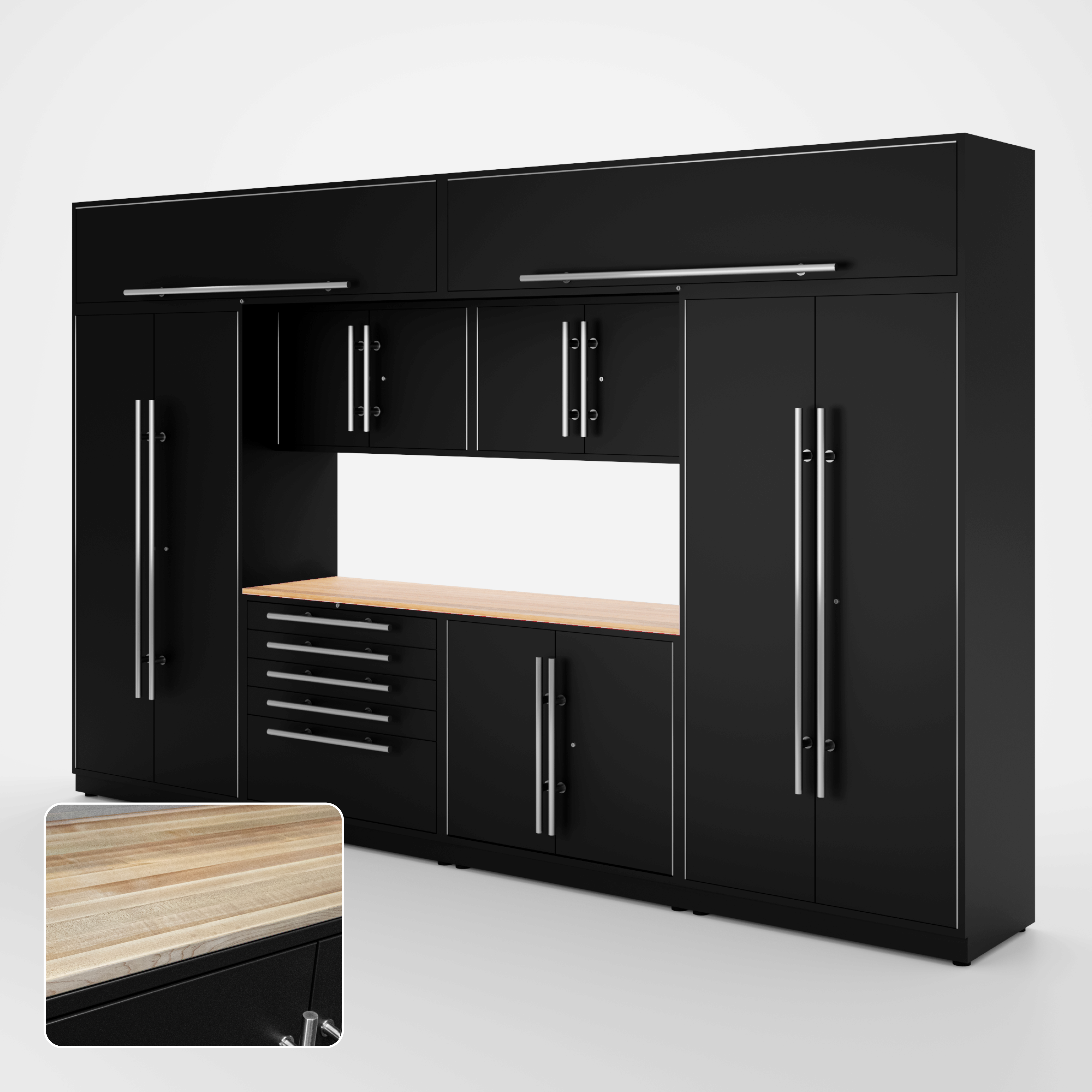 Armoires LUX — Ensemble de 13 pieds — MAX — Modules supérieurs