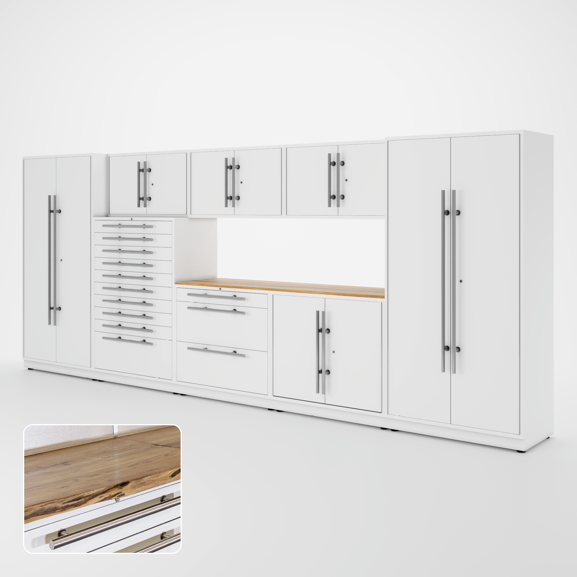 Armoires LUX – Ensemble de 16 pieds – Coffre à outils
