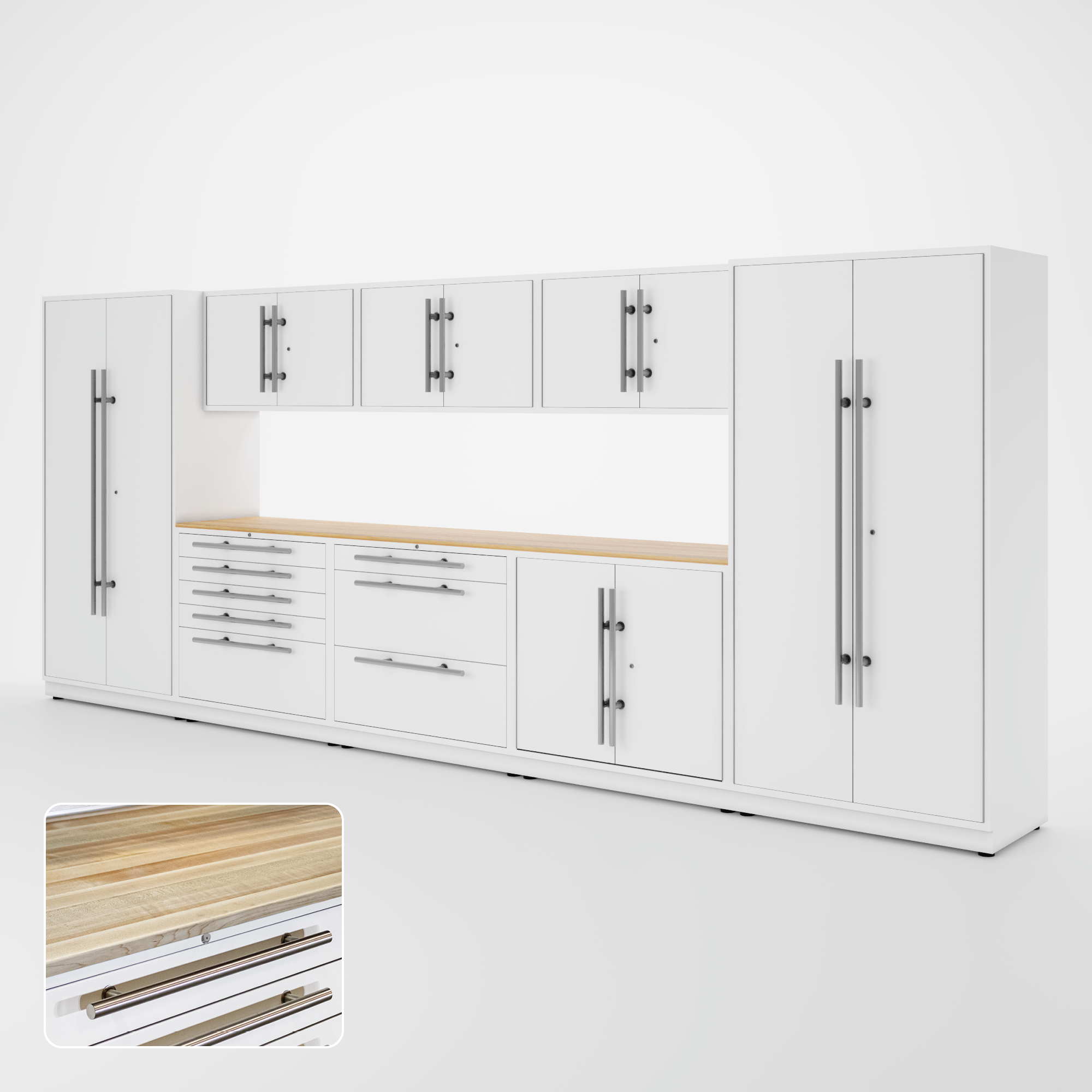 Armoires LUX – Ensemble de 16 pieds – Grand coffre