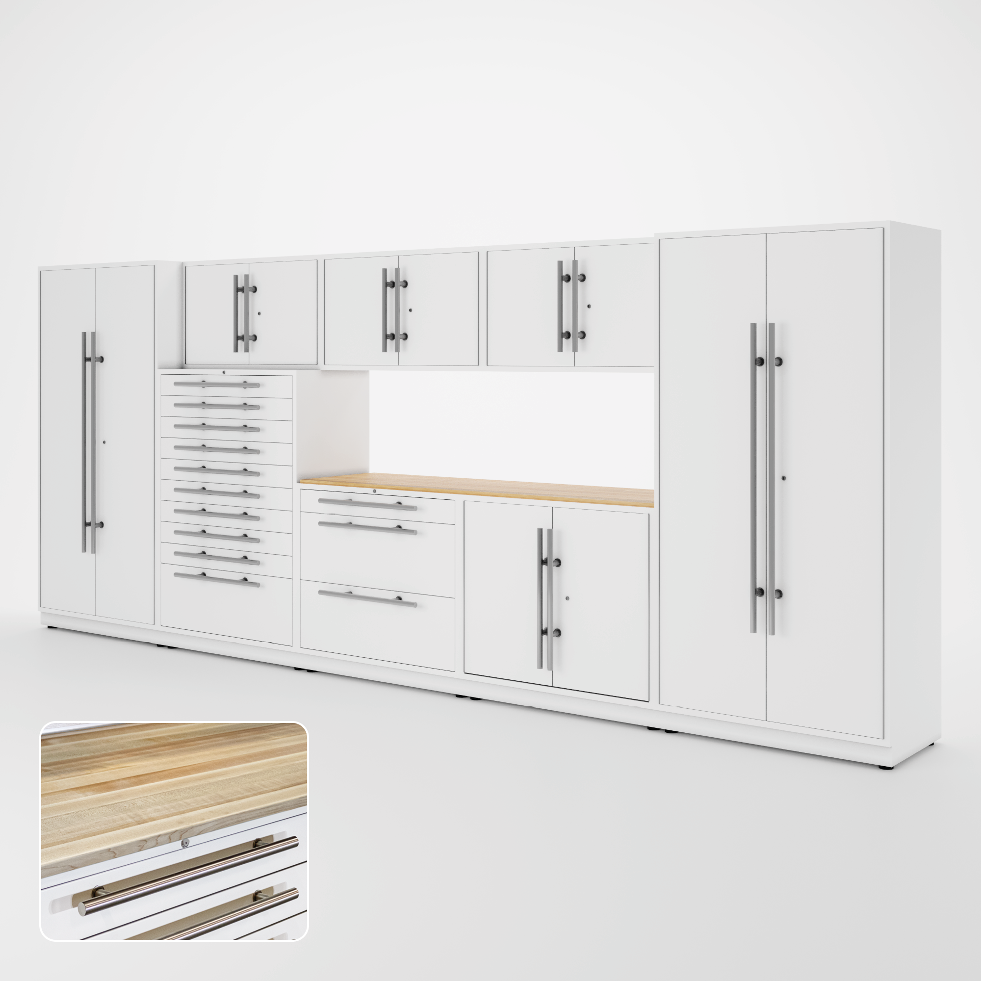Armoires LUX – Ensemble de 16 pieds – Coffre à outils