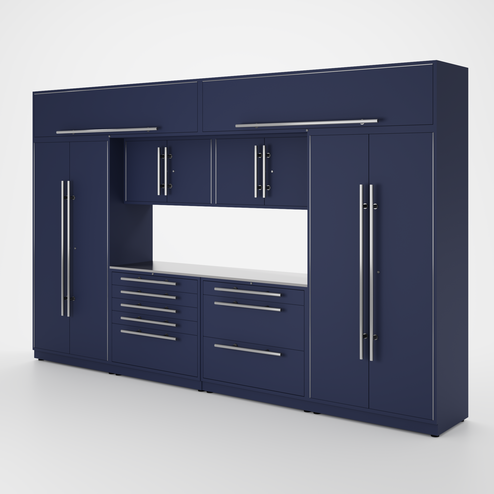 Armoires LUX — Ensemble de 13 pieds – COFFRE À OUTILS + Modules supérieurs