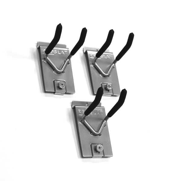 Proslat 13011 Double 4-Inch Locking Hooks Designed for PVC Slatwall, 3-Pack