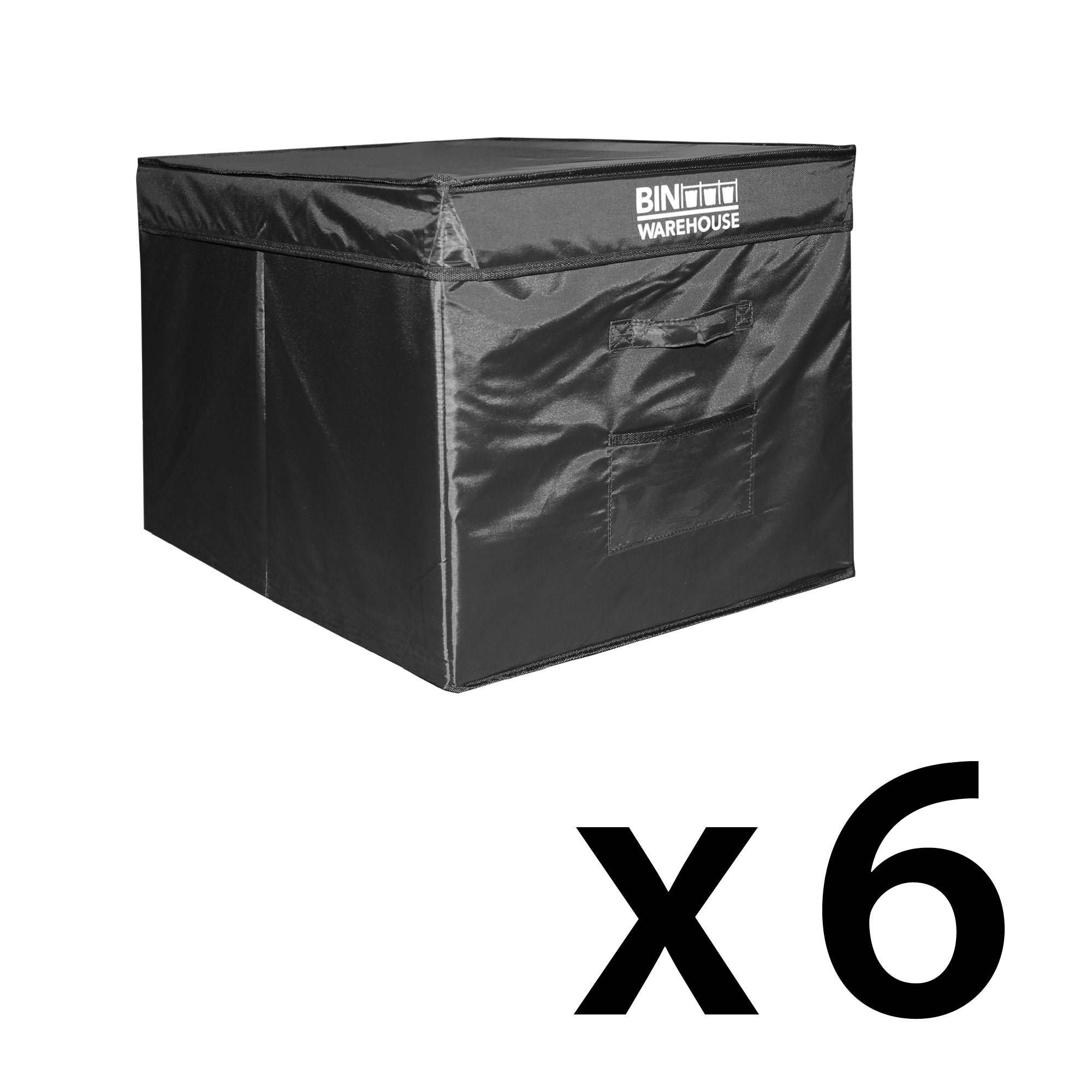 Bin Warehouse – Boîtes à dossier pliables de 34 litres – Paquet de 6