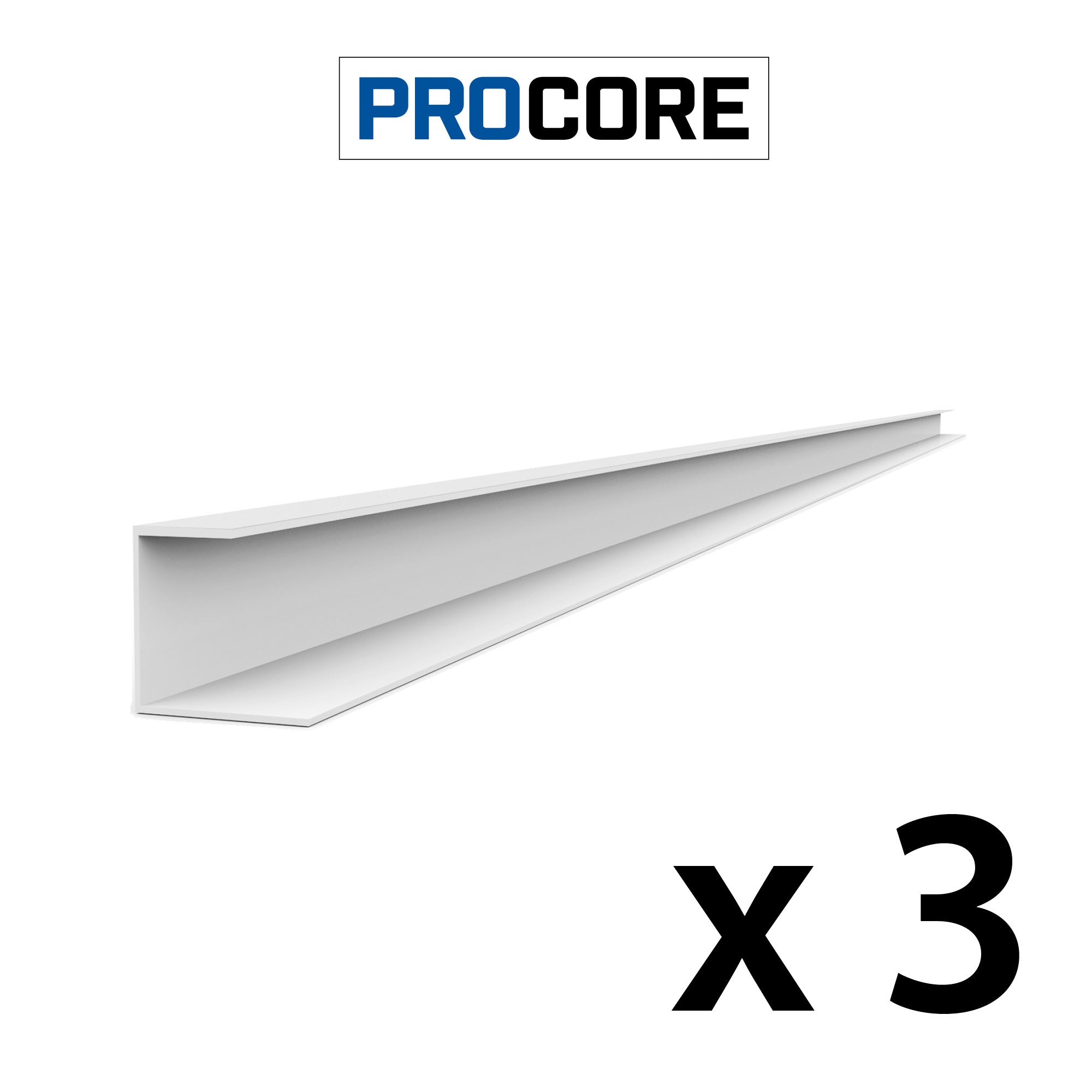 PROCORE – Ensemble de moulures latérales en PVC de 8 pi
