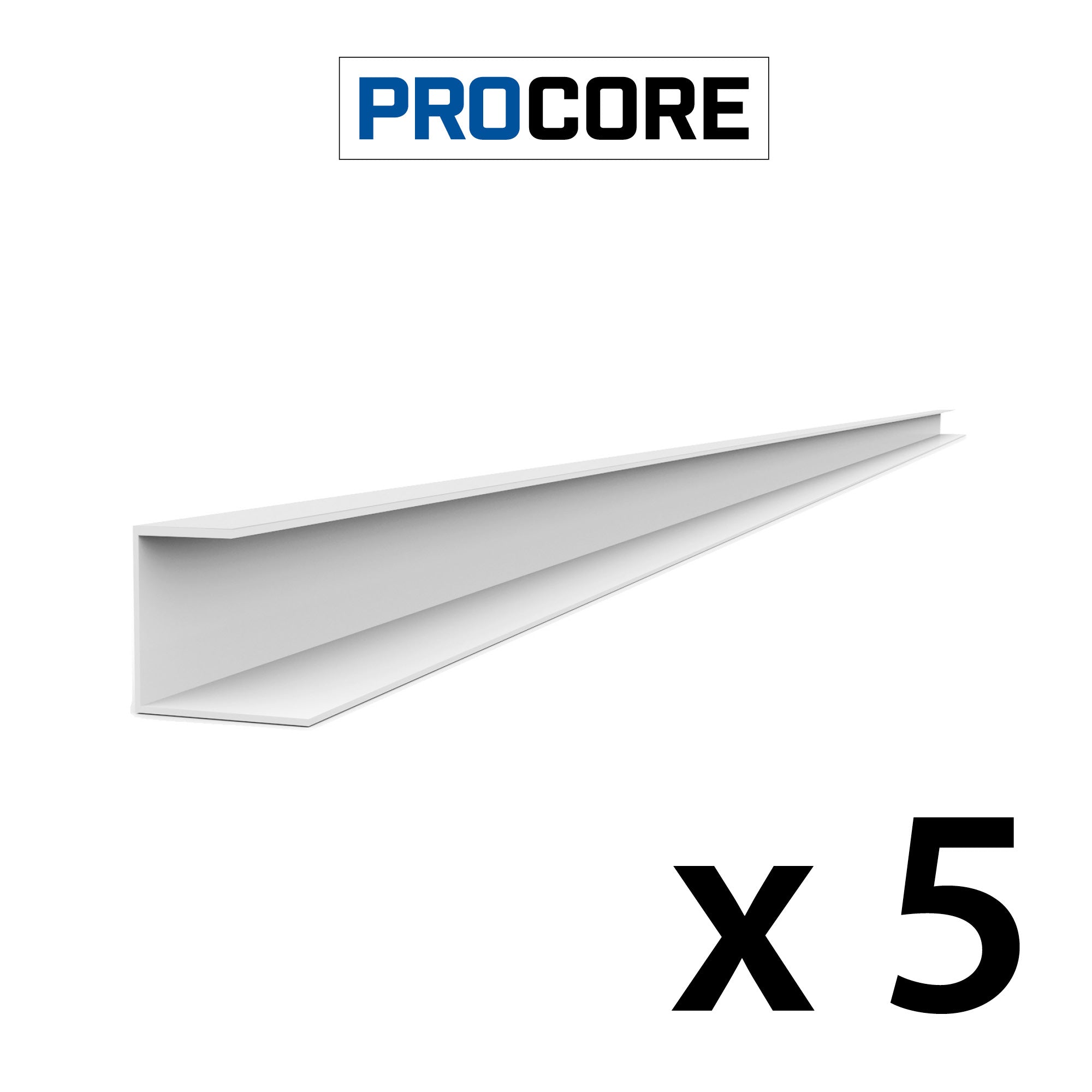 PROCORE – Ensemble de moulures latérales en PVC de 8 pi