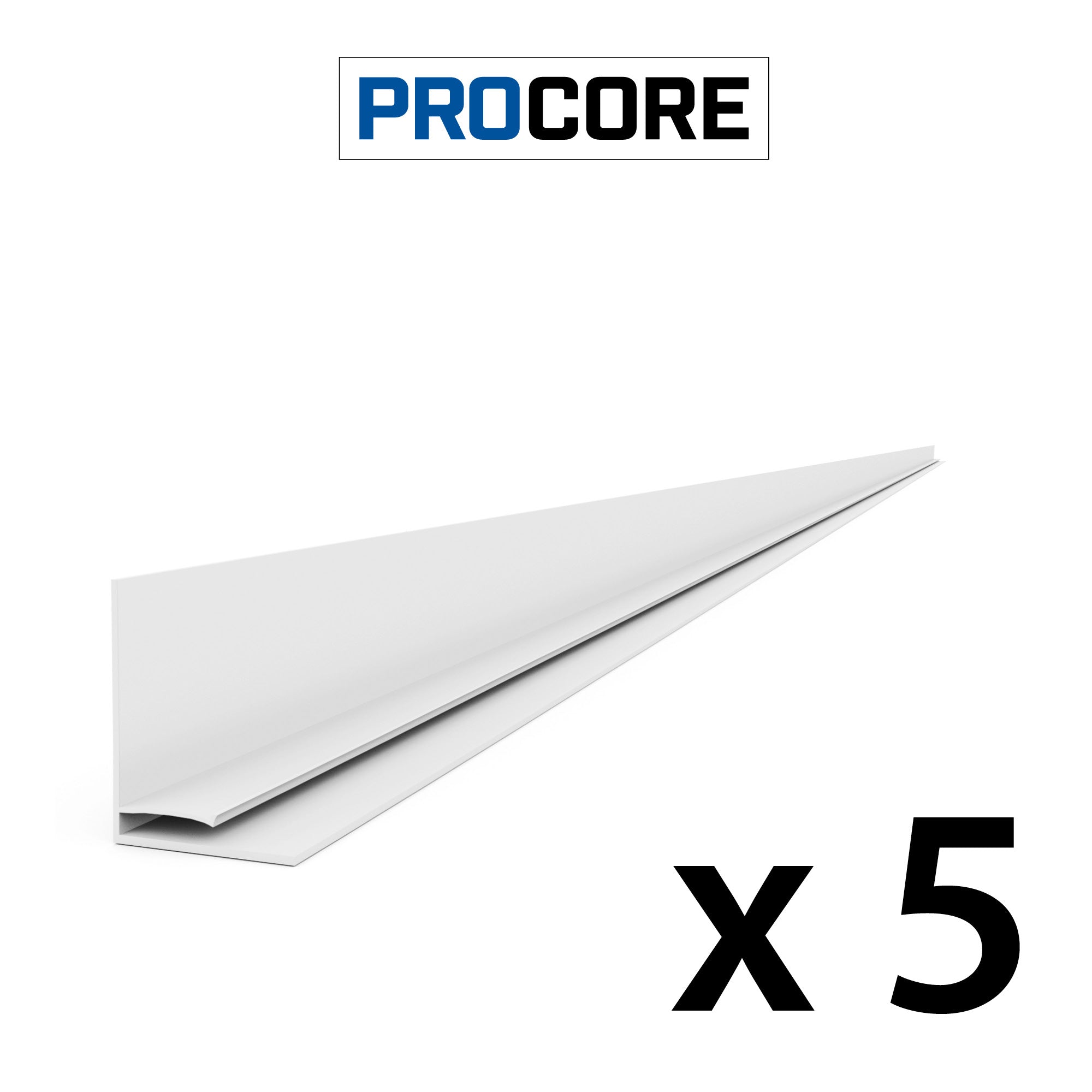 PROCORE – Ensemble de moulures supérieures en PVC de 8 pi