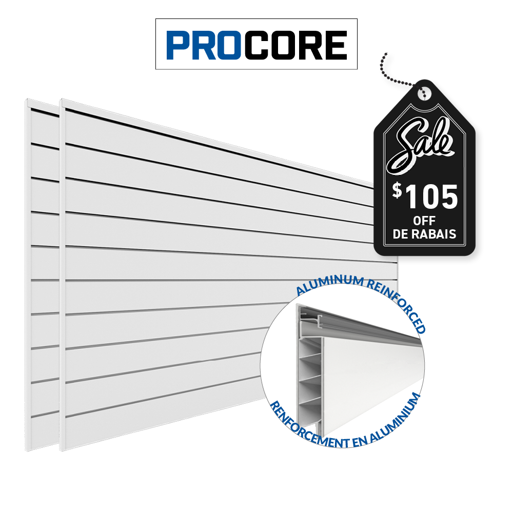 PROCORE – Panneaux en PVC de 4 pi x 8 pi Ensemble de 2 – 64 pieds carrés