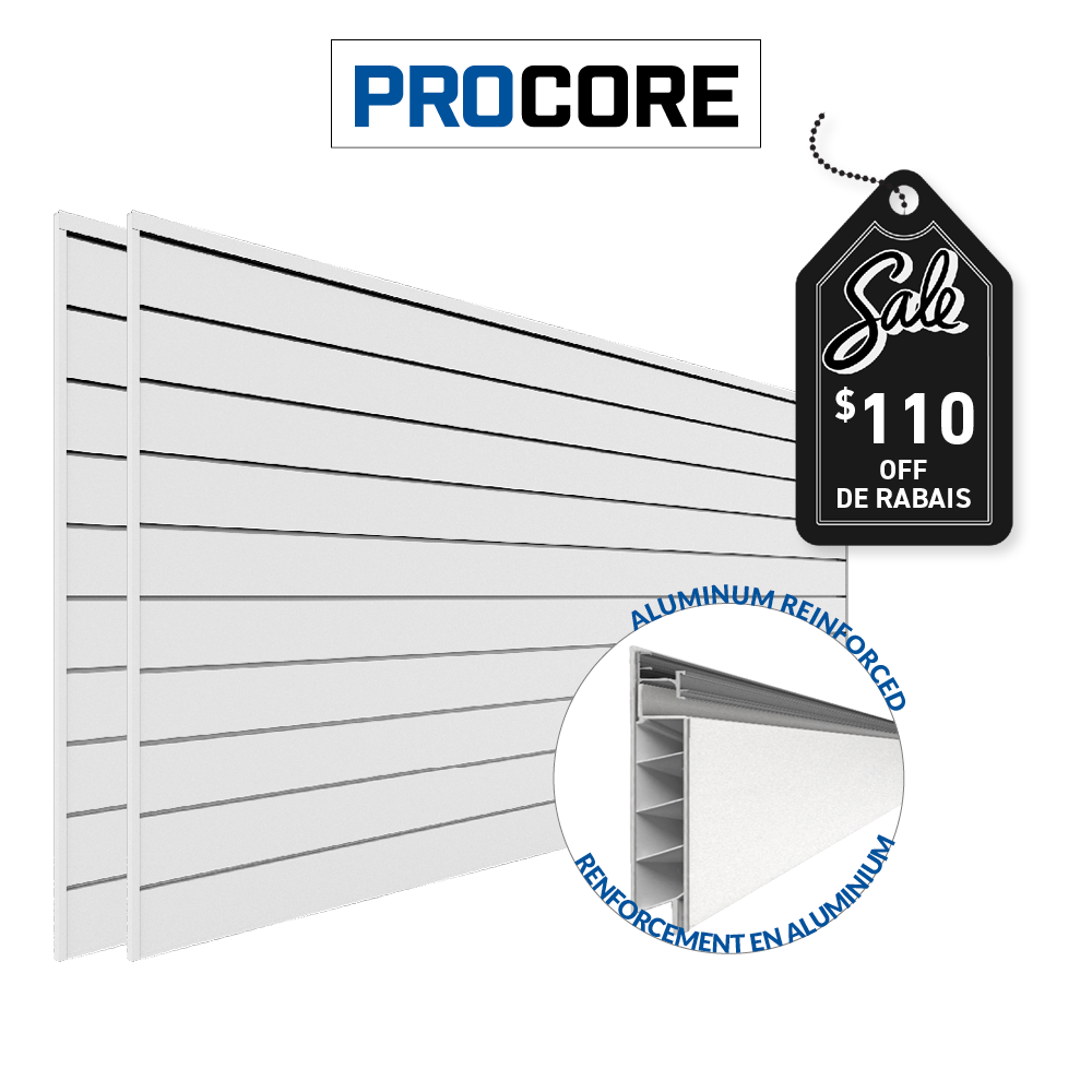 PROCORE – Panneaux en PVC de 4 pi x 8 pi Ensemble de 2 – 64 pieds carrés