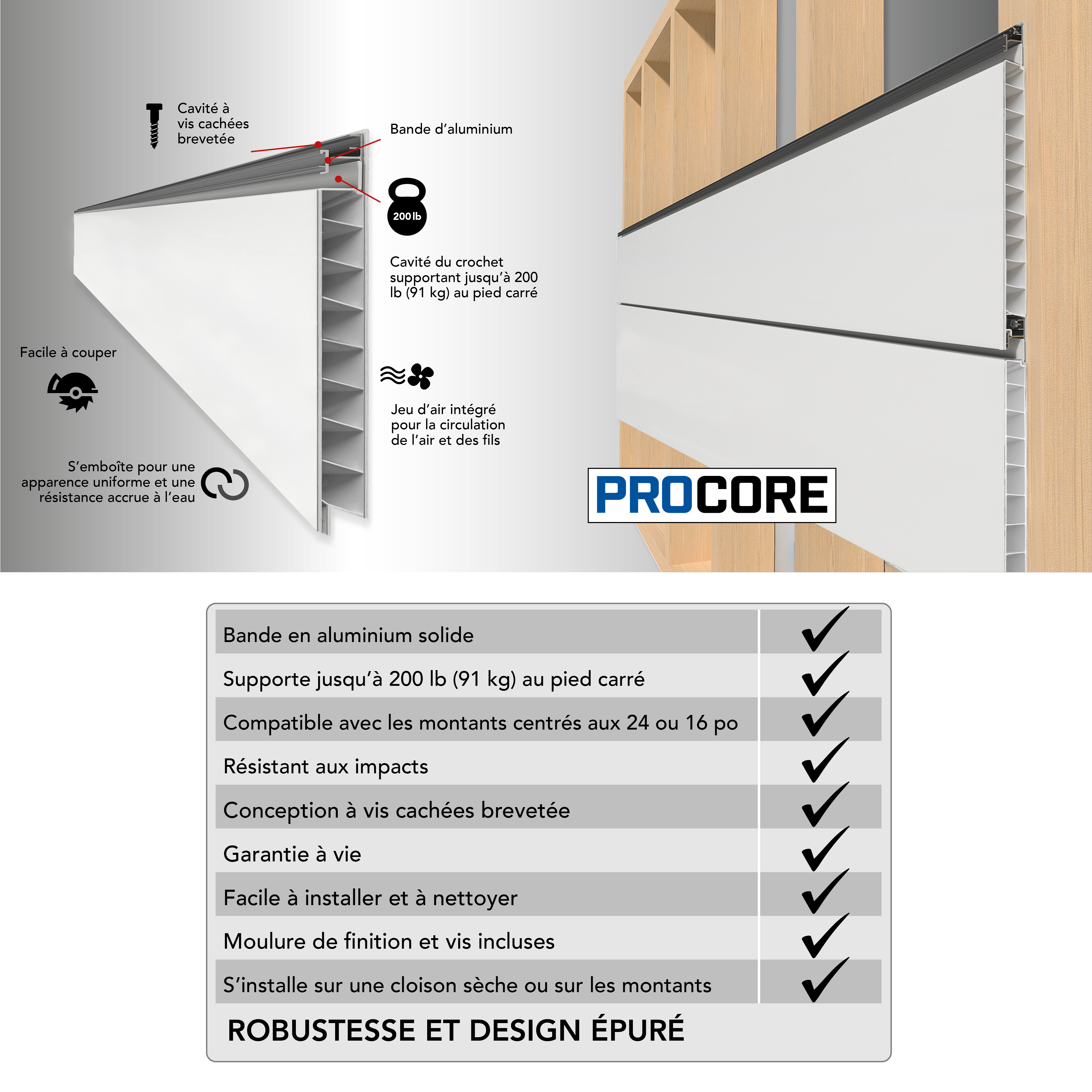 4 ft. x 8 ft. XL PROCORE Slatwall