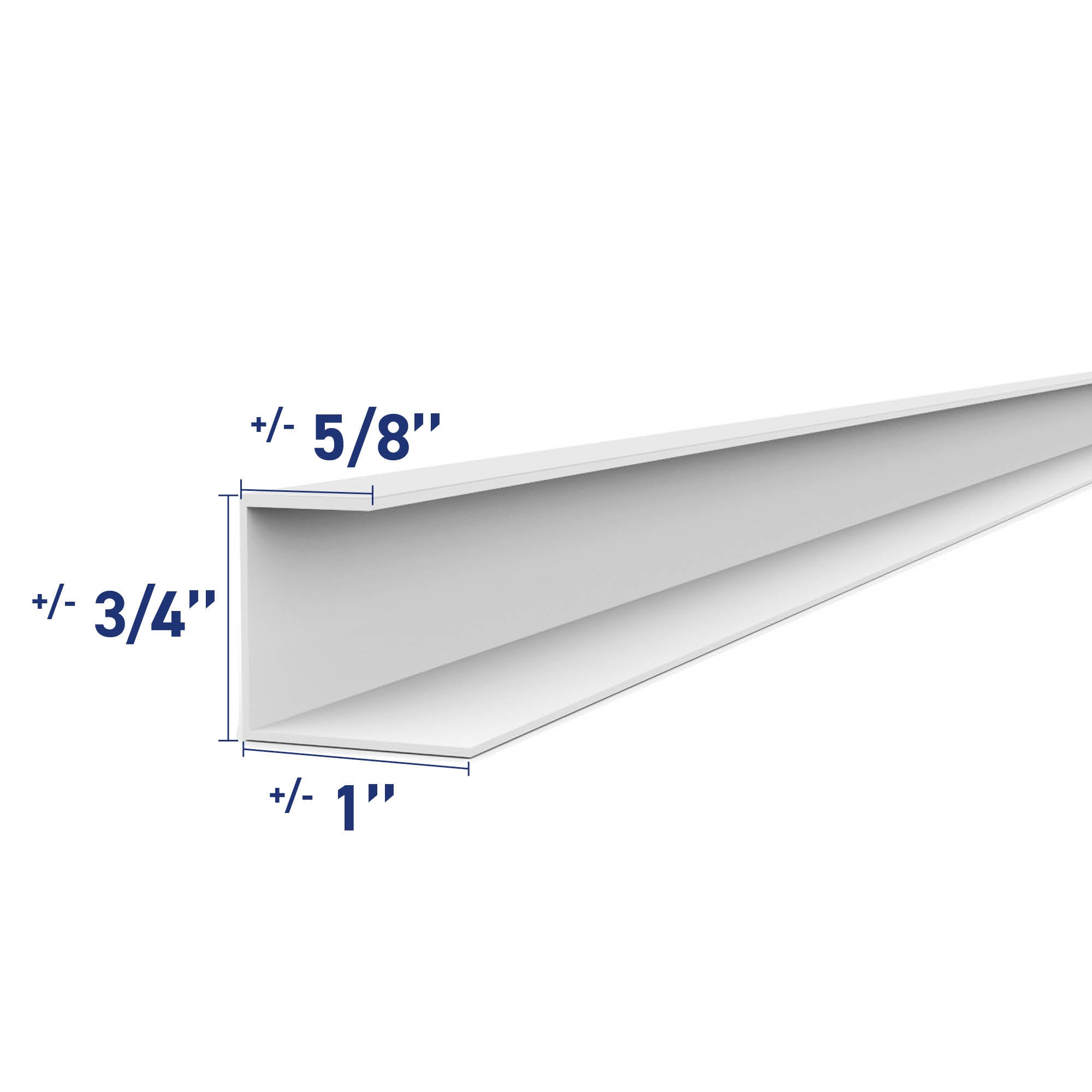 Moulure de PVC en J de 48.5 po