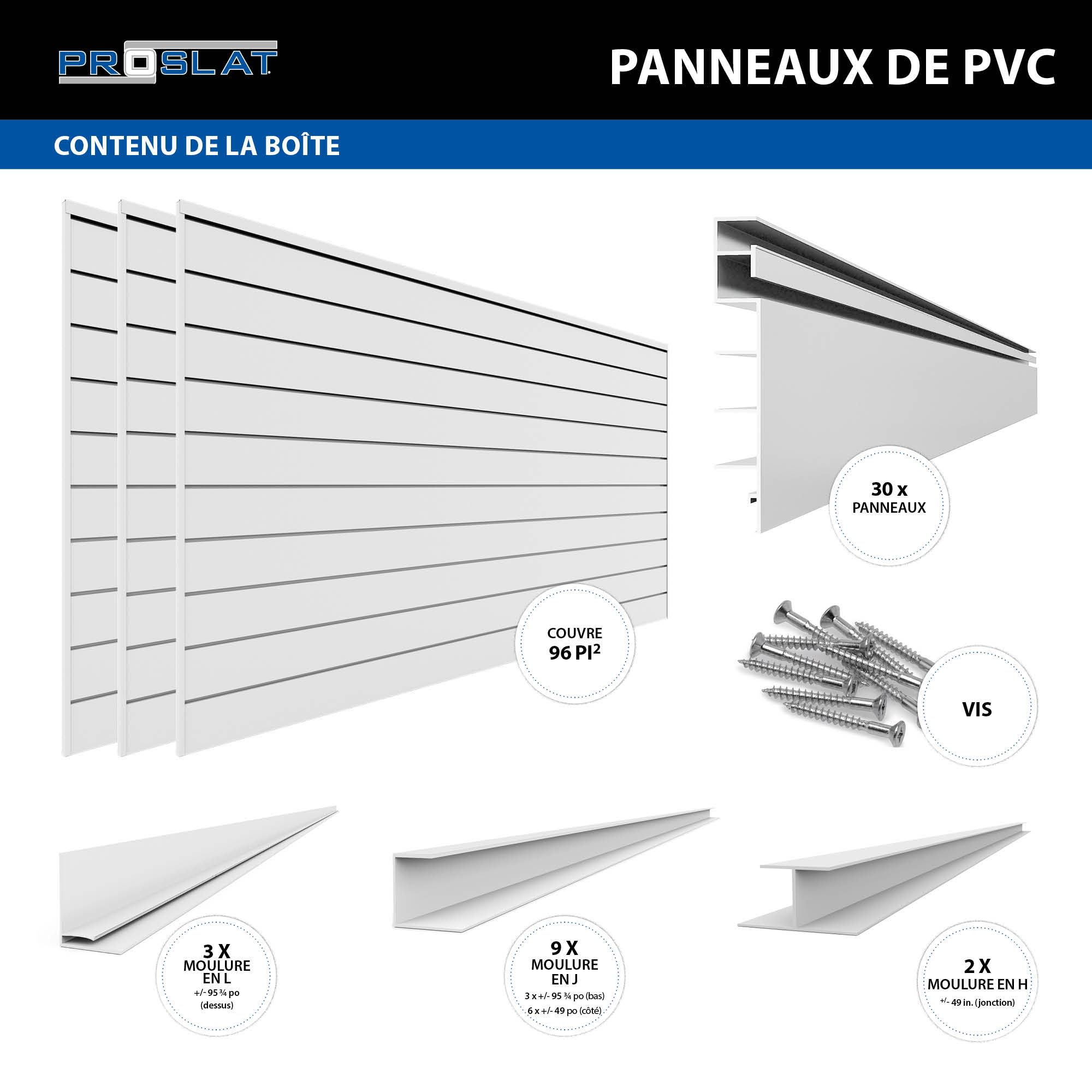 Panneaux de PVC – Ensemble standard – STEALTH