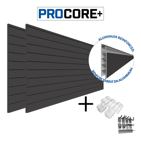 PROCORE+ Black Carbon Fiber Slatwall Ultimate Bundle