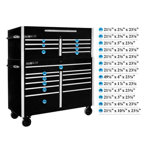 SAVE $1,955 MCS 54 in. Rolling tool chest combo – Black