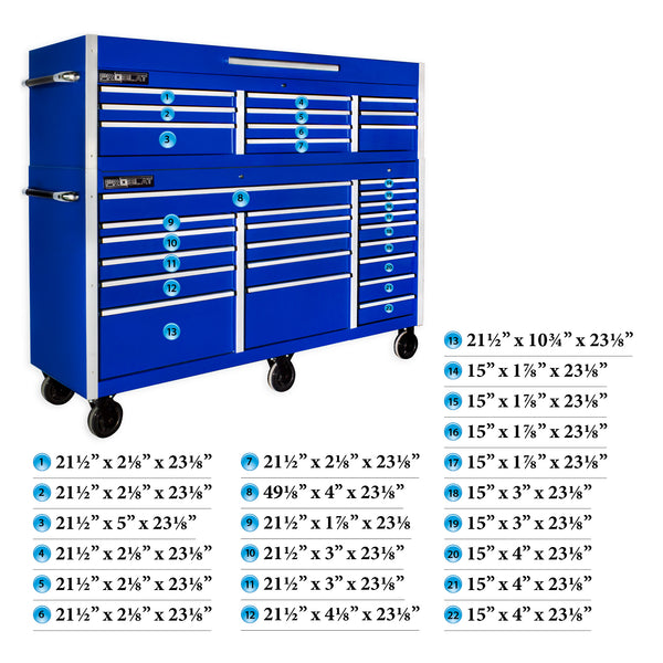 SAVE $2,400 MCS 72.5 in. Rolling tool chest combo – Blue
