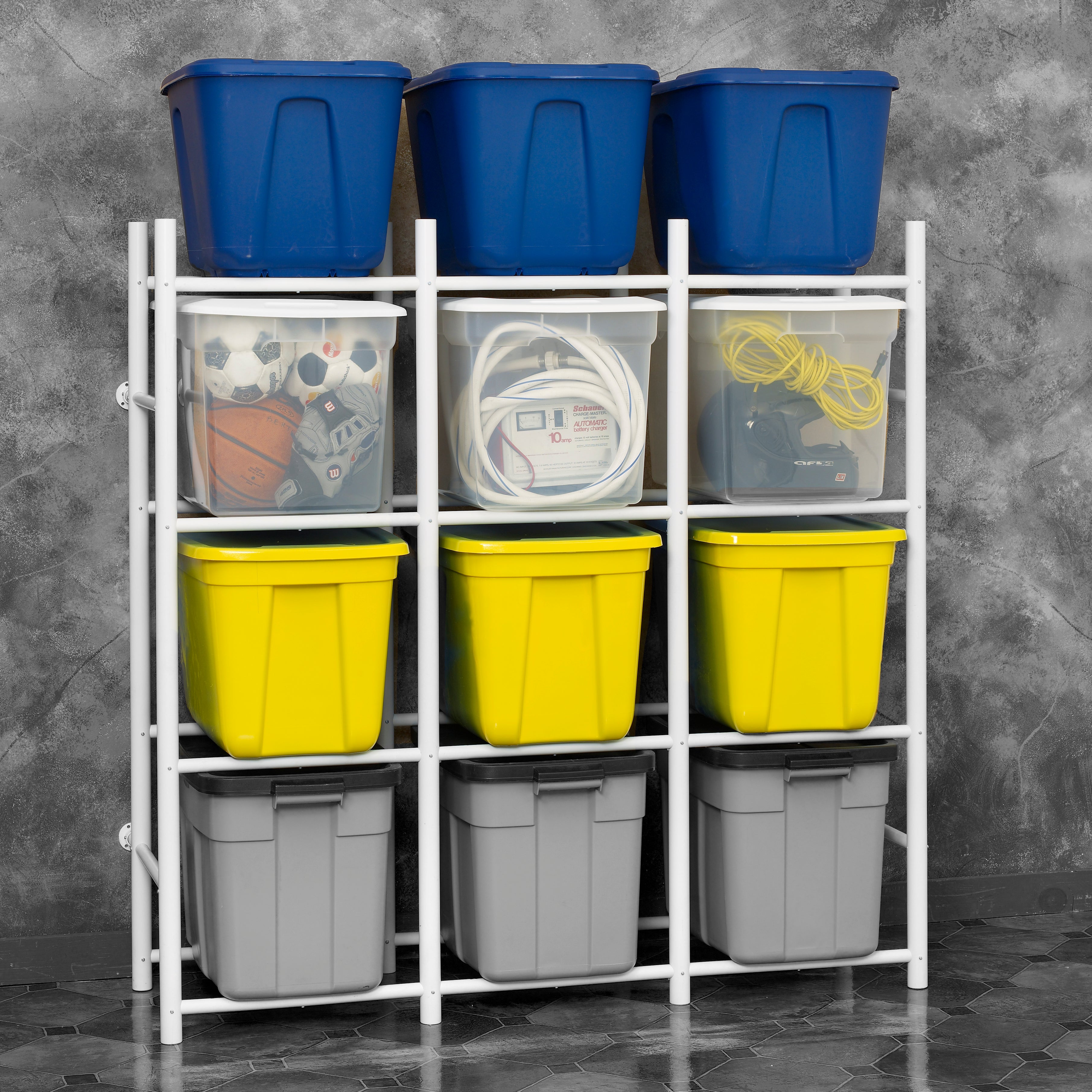 Bin Warehouse Rack – 12 Totes Compact