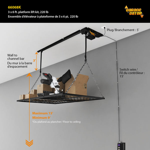 Garage Gator 3 x 6 ft. Platform 220 lb Lift Kit