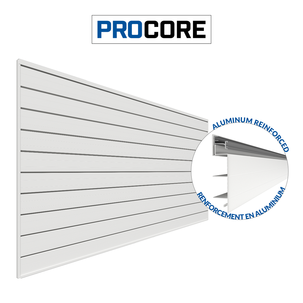 4 x 8ft. PROCORE PVC Slatwall – White