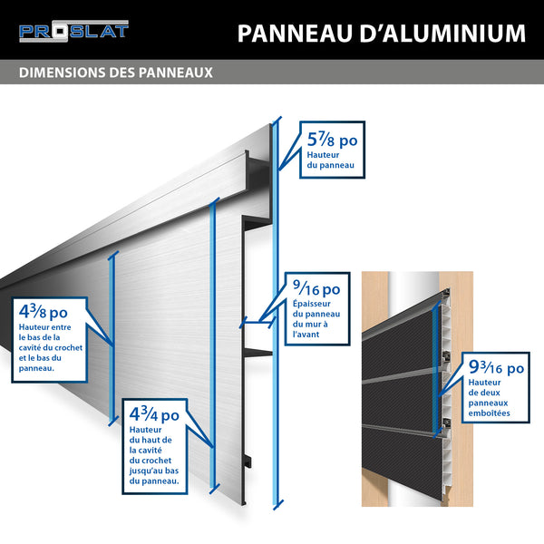 8 ft. x 4 ft. Aluminum Slatwall