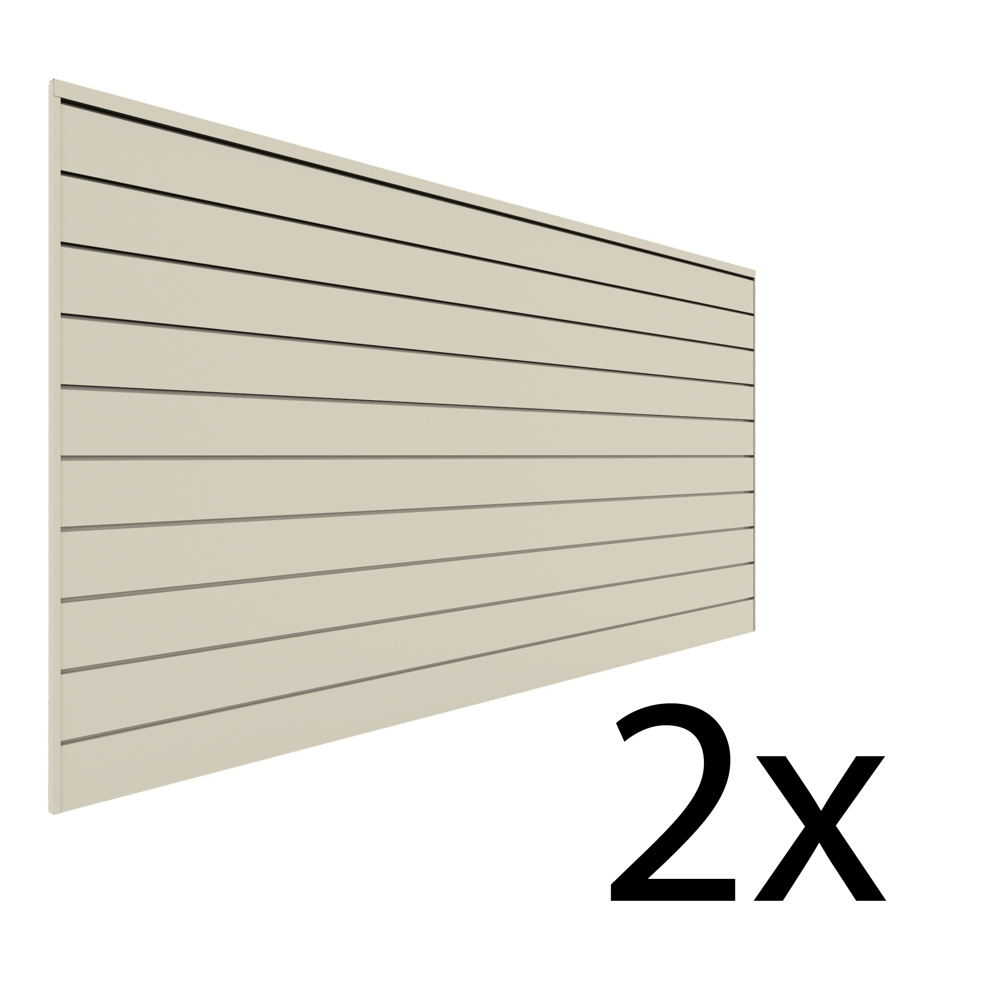 4 ft. x 8 ft. PVC Slatwall – 2 pack 64 sq ft