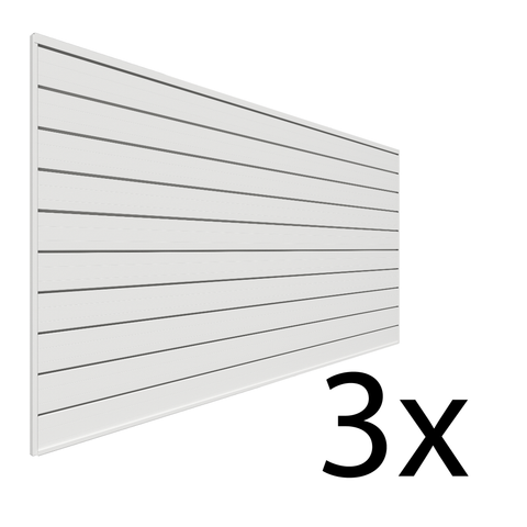 8 ft. x 4 ft. PVC Slatwall - 3 pack 96 sq ft