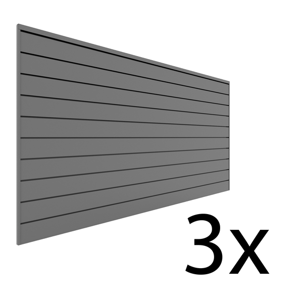 4 ft. x 8 ft. PVC Slatwall – 3 pack 96 sq ft