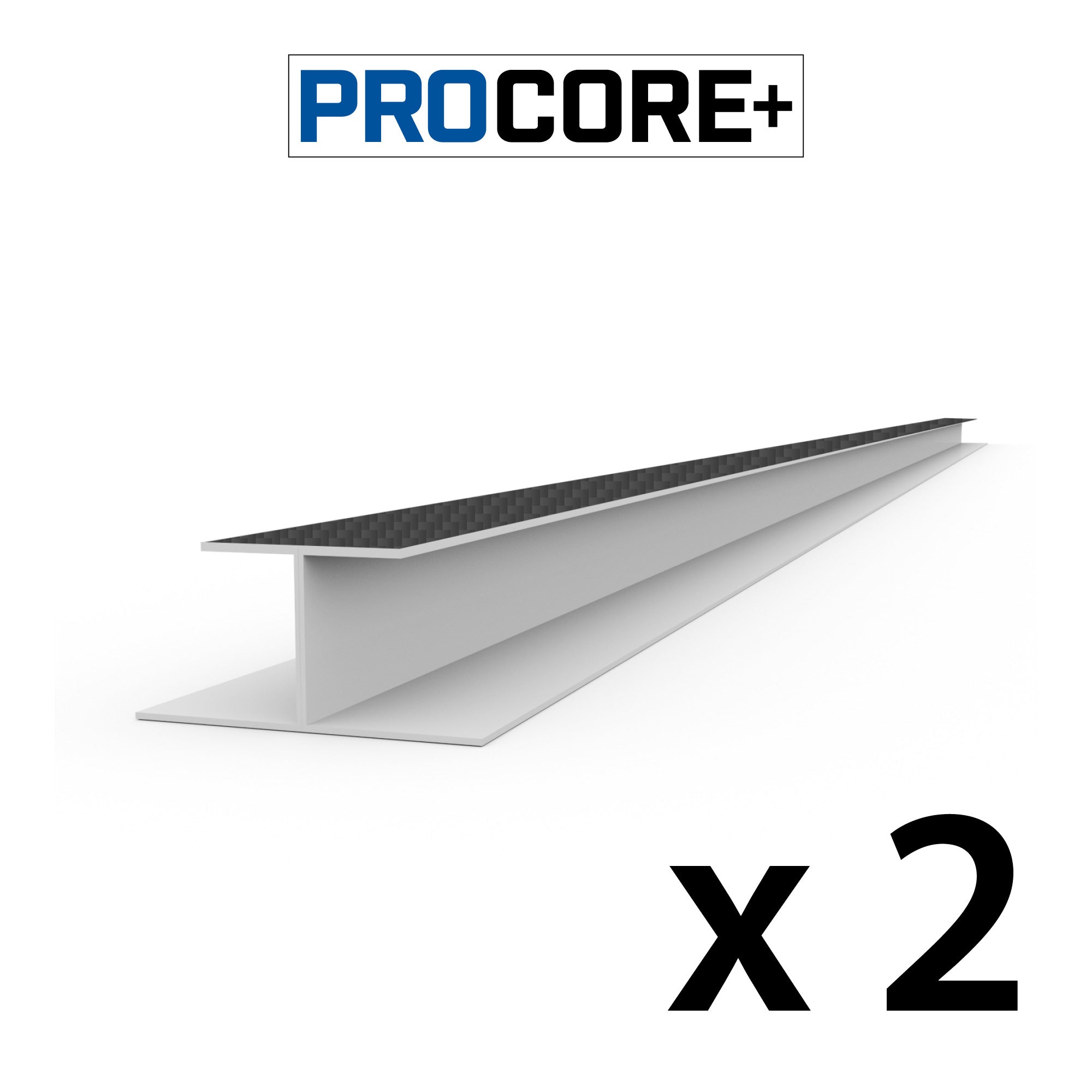 PROCORE+ Moulures en H de 8 pi – Fibre de carbone noire