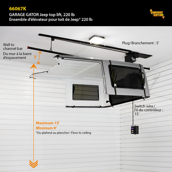 Garage Gator Jeep Roof Lift Kit 220 lb